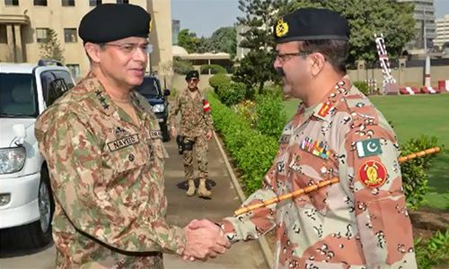 Naveed Mukhtar Karachi Corps Commander Lt Gen Naveed Mukhtar visits Rangers