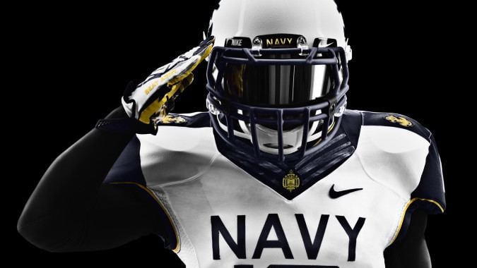 Navy Midshipmen football 2012 Navy Military Heritage Nike Uniform