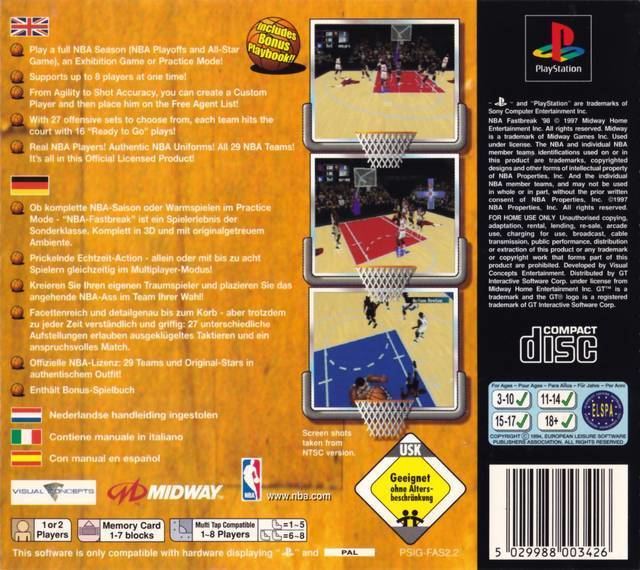 NBA Fastbreak '98 NBA Fastbreak 3998 Box Shot for PlayStation GameFAQs