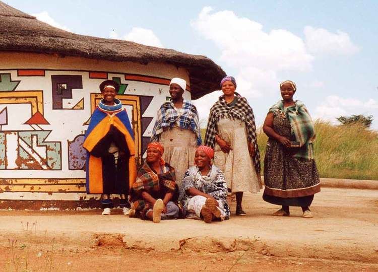 Ndebele house painting