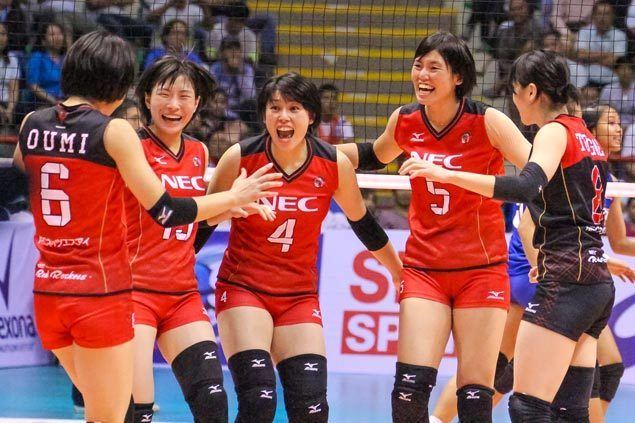 NEC Red Rockets Japan39s NEC Red Rockets march on to Asian club semifinals after rout