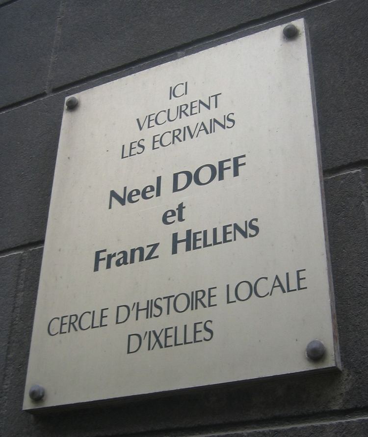 Neel Doff Neel Doff et Franz Hellens Brussels Remembers memorials