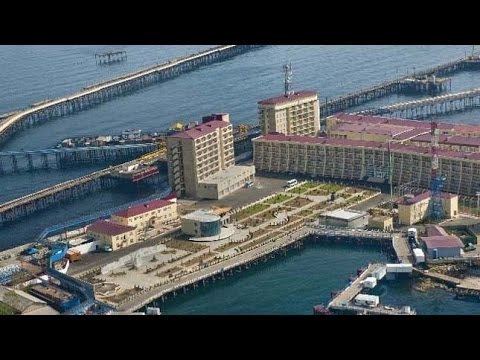 Neft Daşları Neft Dalar Azerbaijan Oil city on the water YouTube
