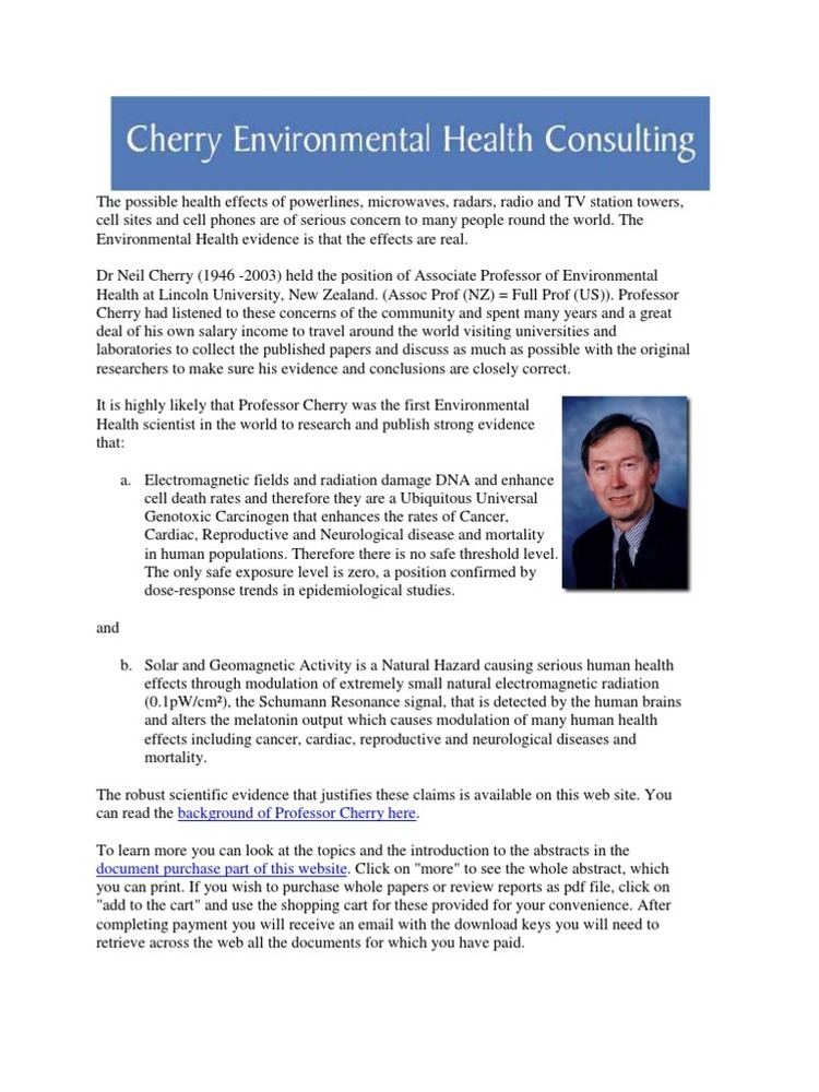 Neil Cherry Dr Neil Cherry Possible Health Effects of Power Lines DocSharetips