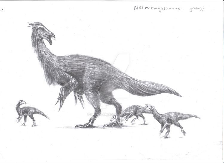 Neimongosaurus Neimongosaurus with his a chicks by Xiphactinus on DeviantArt