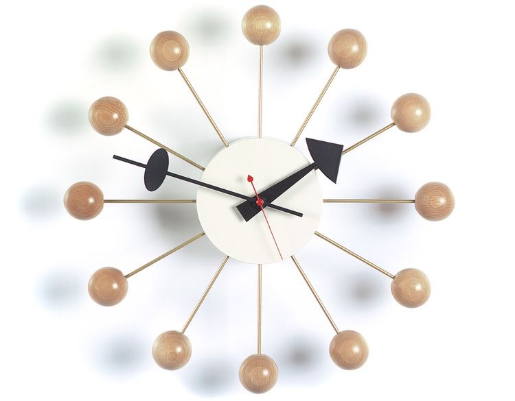 Nelson Ball George Nelson Ball Clock In Natural Beech hivemoderncom
