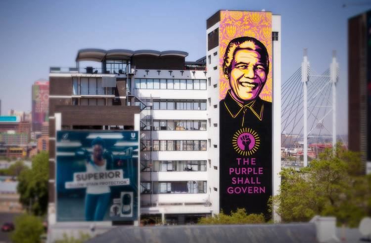 Nelson Mandela Mural by Shepard Fairey Shepard Fairey in conversation with Moby LaLaScoop