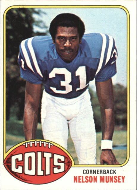 Nelson Munsey 1976 Topps Nelson Munsey Baltimore Colts 153 Football Card eBay