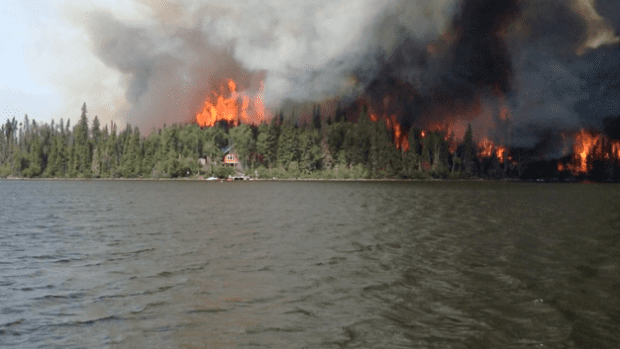 Nemeiben Lake, Saskatchewan Cabin spared from fireball in Nemeiben Lake Sask Saskatoon CBC