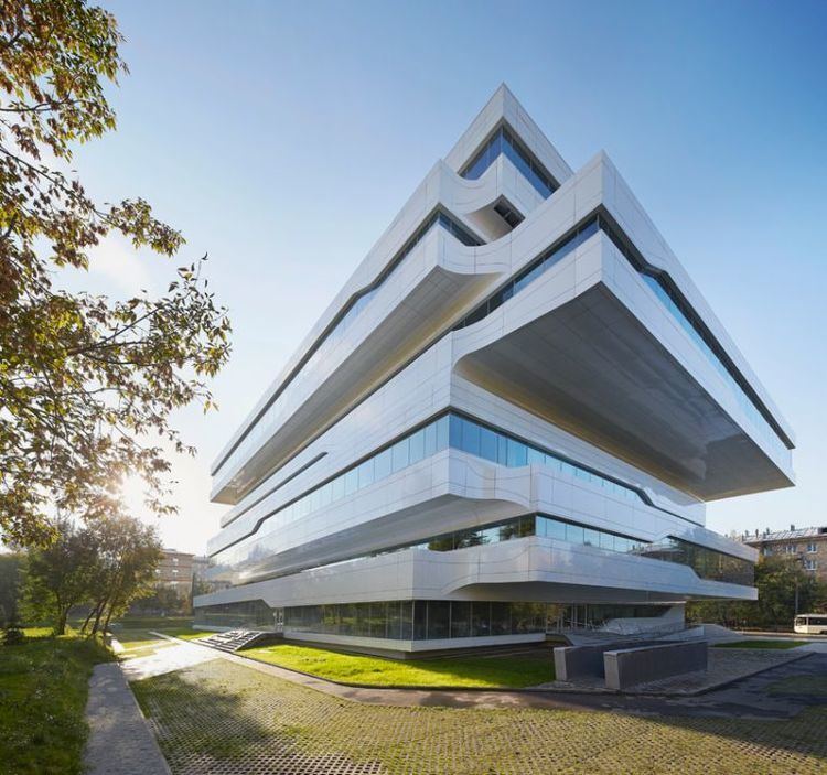 Neo-futurism Zaha Hadid39s Dominion Office Building Flaunts NeoFuturism