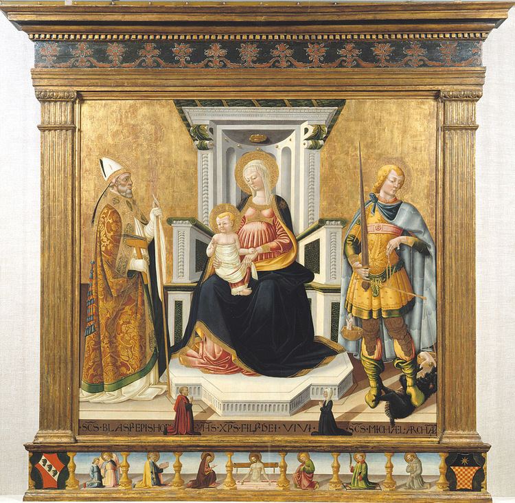 Neri di Bicci Virgin and Child with Saint Michael and Saint Blaise