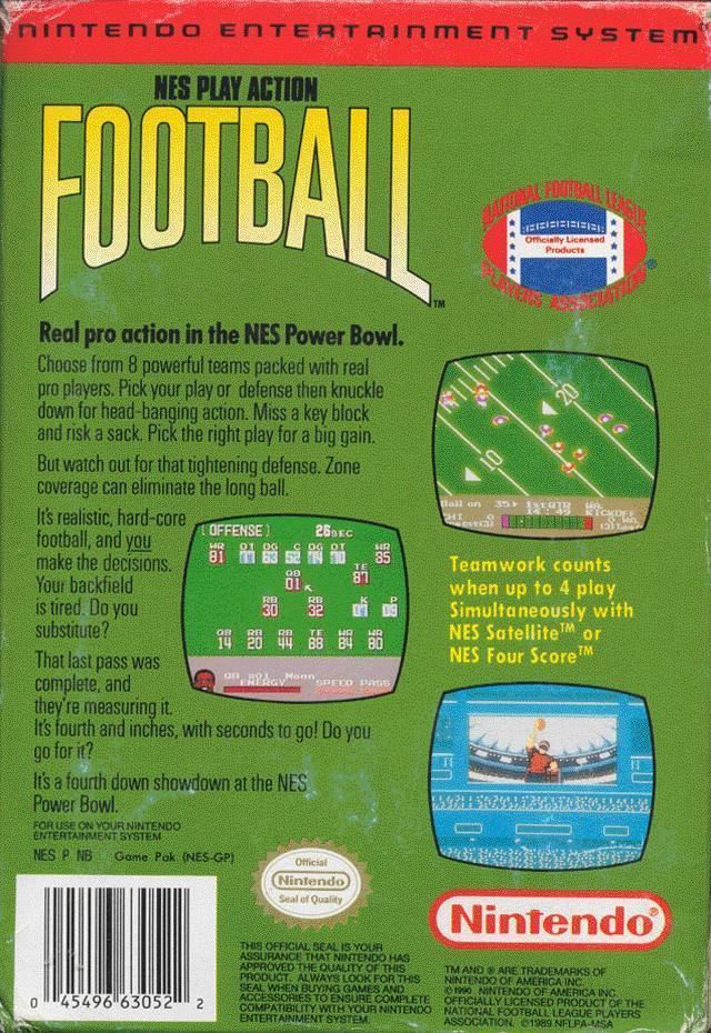 NES Play Action Football NES Play Action Football Box Shot for NES GameFAQs
