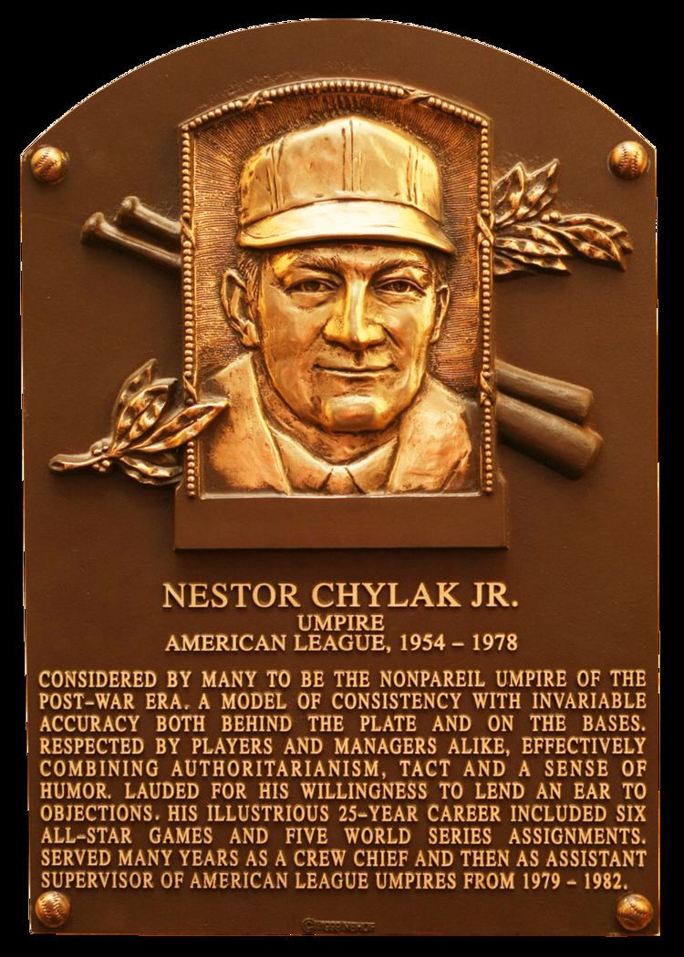 Nestor Chylak Chylak Nestor Baseball Hall of Fame