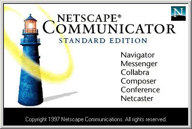 Netscape Communicator GUIdebook gt Splashes gt Netscape