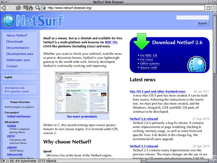 NetSurf NetSurf Wikipedia