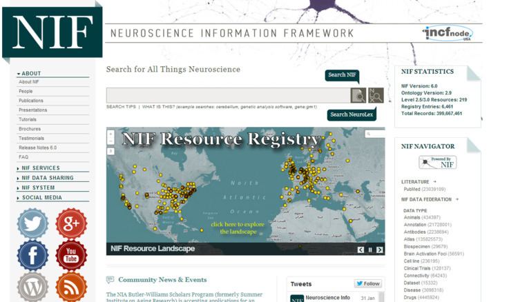 Neuroscience Information Framework