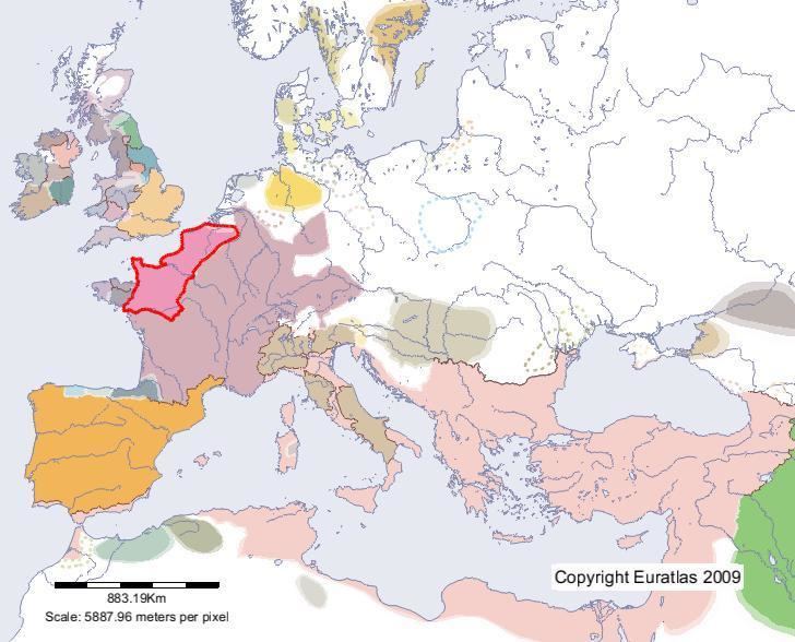 Neustria Euratlas Periodis Web Map of Neustria in Year 600