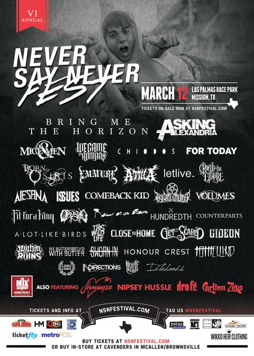 never say never festival mission tx line up