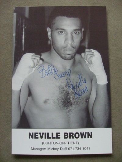 Neville Brown Neville Brown Former British Middleweight Champion And Super