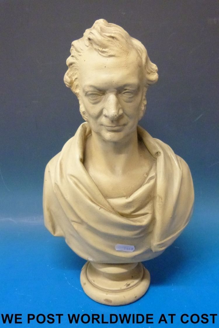 Neville Northey Burnard Neville Northey Burnard 19thC plaster bust of gentleman in the