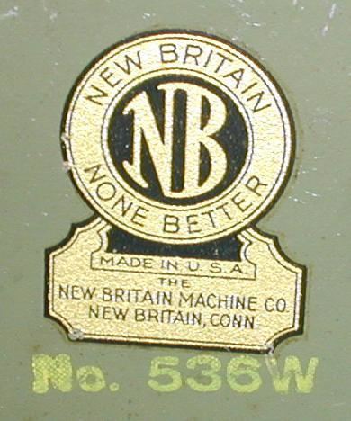 New Britain Machine Company alloyartifactsorgPhotostoolsnonebetter12dr5