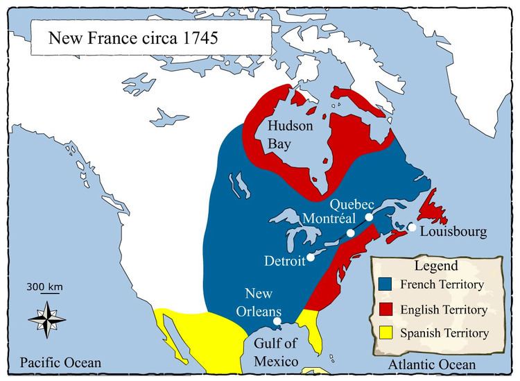 New France New France around 1745 Societies and Territories