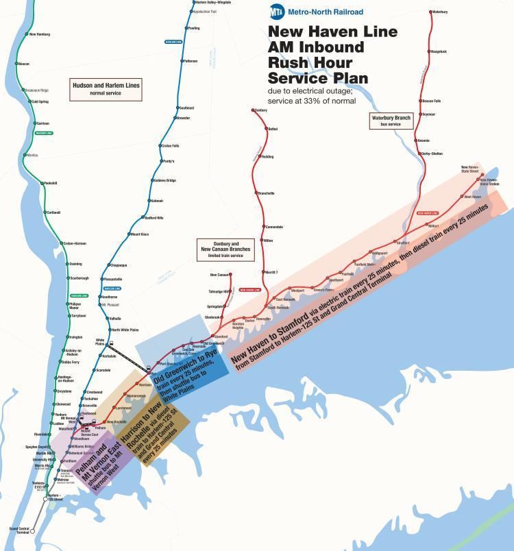 New Haven Line MetroNorth Railroad power failure could cripple New Haven line for
