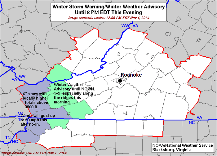New River Valley Snow spreads into parts of New River Valley Blue Ridge south of