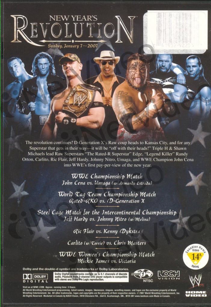 New Year's Revolution (2007) WWE New Year39s Revolution 2007 on DVD Movie