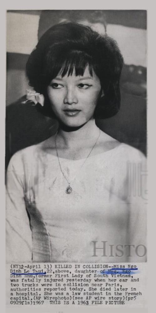 Ngo Dinh Le Thuy 1967 KILLED IN COLLISION Miss Ngo Dinh Le Thuy daughter
