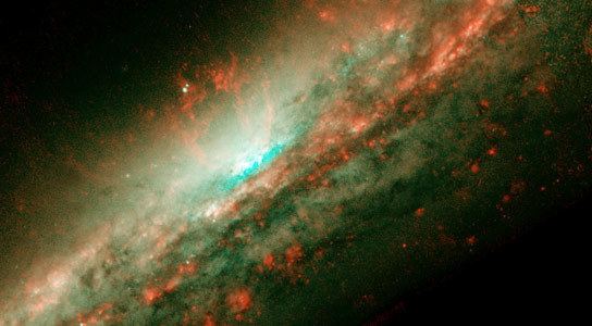 NGC 3079 Hubble Image of Galaxy NGC 3079