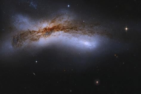 NGC 520 Ngc 520 a Pair of Colliding Spiral Galaxies Photographic Print at