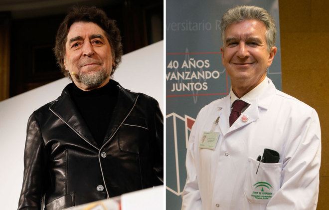 Ángel Salvatierra Joaqun Sabina y el experto en trasplantes ngel Salvatierra hijos