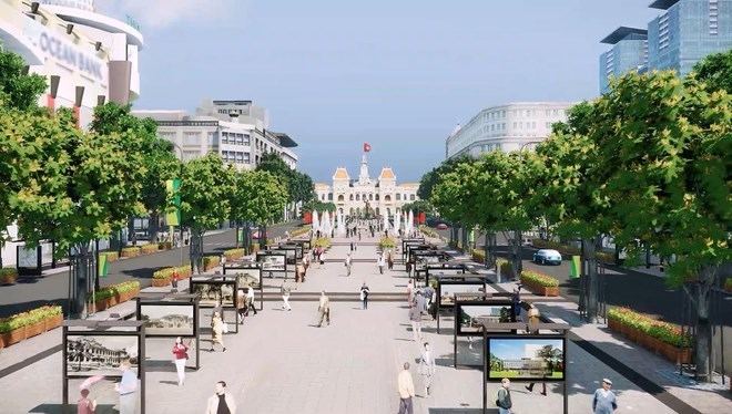 Nguyen Hue Downtown HCMC to close Nguyen Hue introduce trams