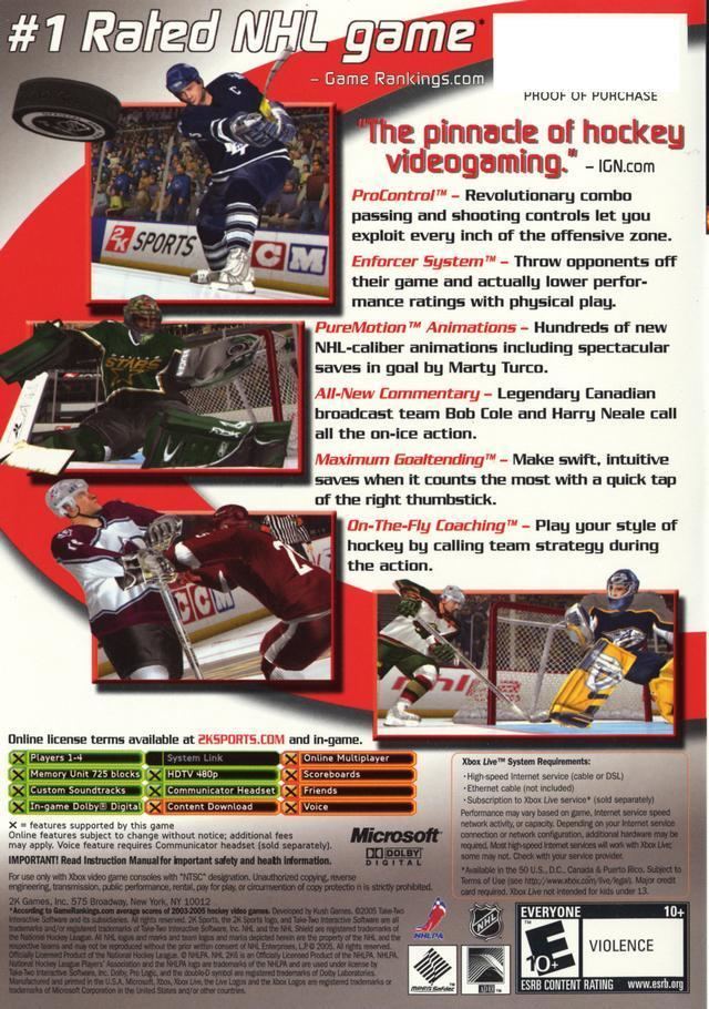 NHL 2K6 NHL 2K6 Box Shot for Xbox GameFAQs