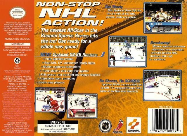NHL Blades of Steel '99 NHL Blades of Steel 3999 Box Shot for Nintendo 64 GameFAQs