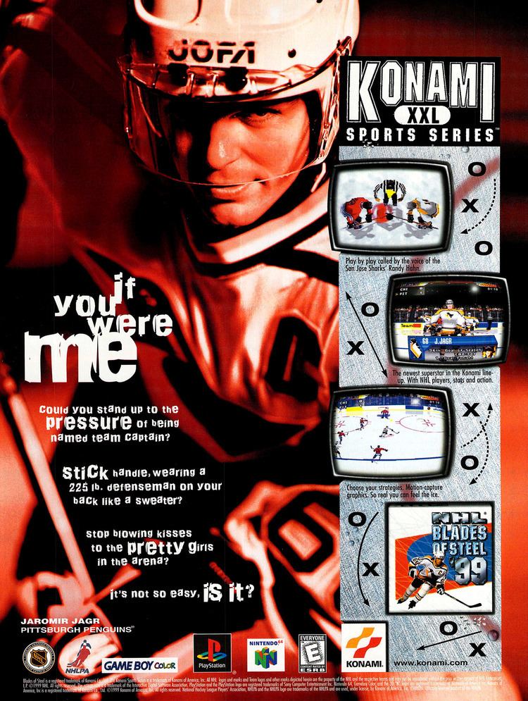 NHL Blades of Steel '99 Video Game Ad of the Day NHL Blades of Steel 3999
