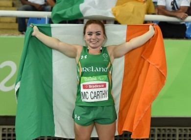 Niamh McCarthy Niamh McCarthy wins Ireland39s second Paralympic medal of the day