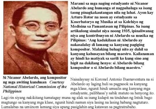 Article of Nicanor Abelardo with in image on upper left side