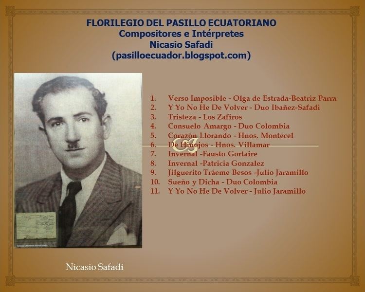 Nicasio Safadi Florilegio del Pasillo Ecuatoriano SAFADI NICASIO