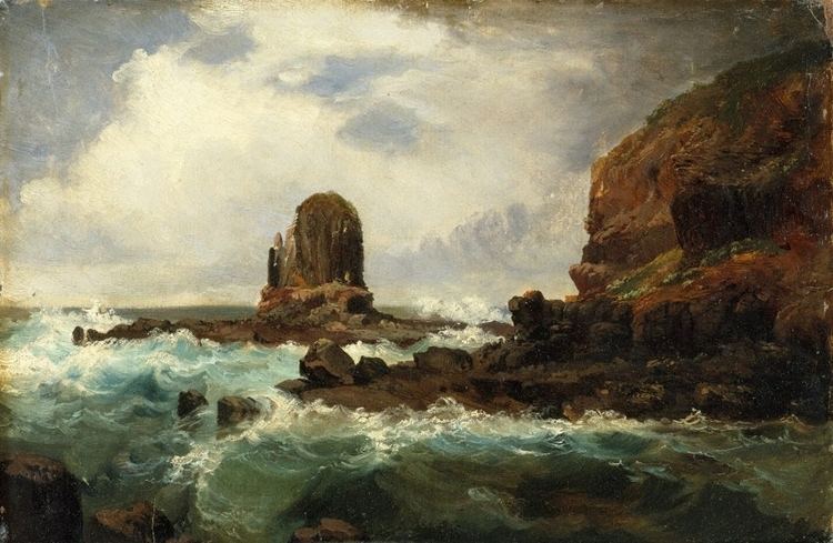 Nicholas Chevalier Pulpit Rock Cape Schanck Victoria 1860s by Nicholas