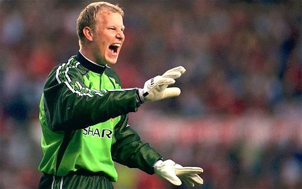 Nick Culkin Manchester United goalkeepers between Peter Schmeichel and