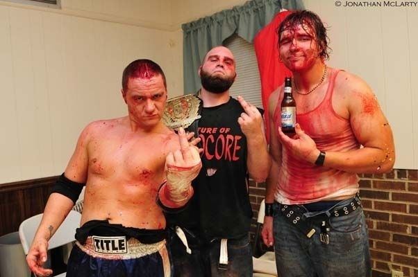 Nick Gage Bloody Knuckles Drake Younger Nick Gage and Jon Moxley Dean