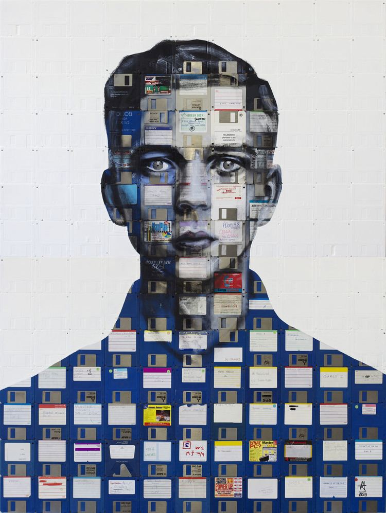 Nick Gentry Nick Gentry Creates Incredible Portraits Using Floppy Discs and Film