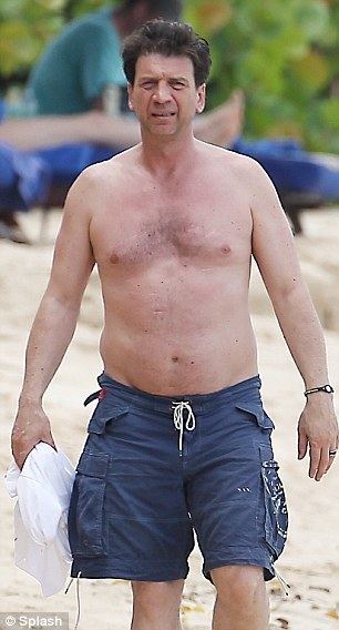 Nick Knowles DIY TV presenter Nick Knowles lets his flabby torso hang loose as he