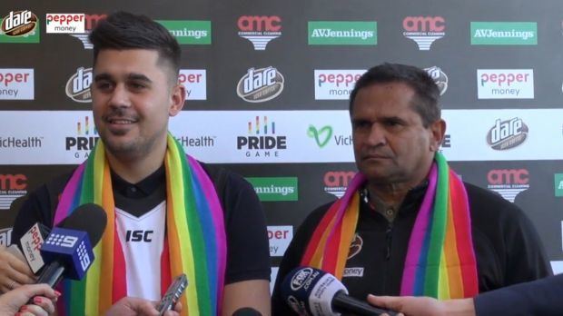Nicky Winmar Nicky Winmar proud to stand up for gay rights with son