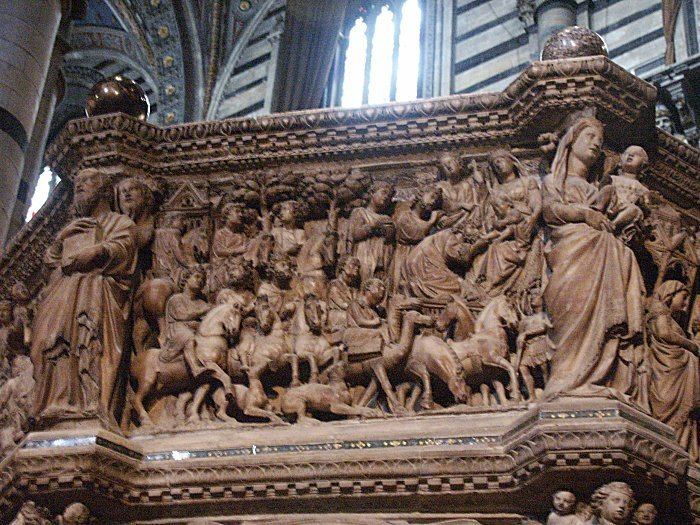 Nicola Pisano Images of Pulpit Duomo Siena by Nicola Pisano