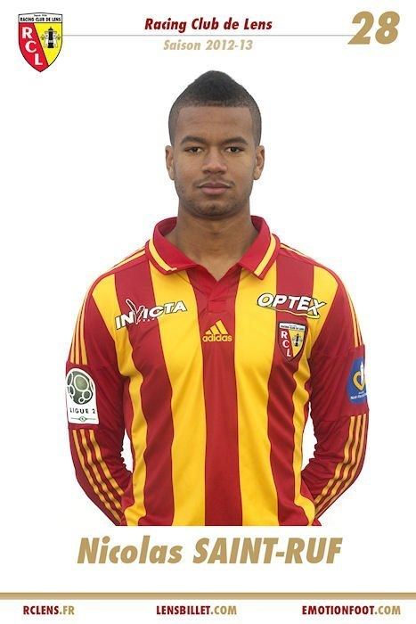 Nicolas Saint-Ruf Joueur NICOLAS SAINTRUF club Football RC LENS Footeo