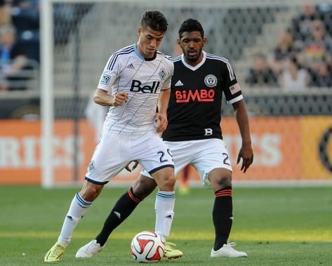 Nicolas Mezquida Jun 7 2014 MLS Vancouver Whitecaps vs Philadelphia