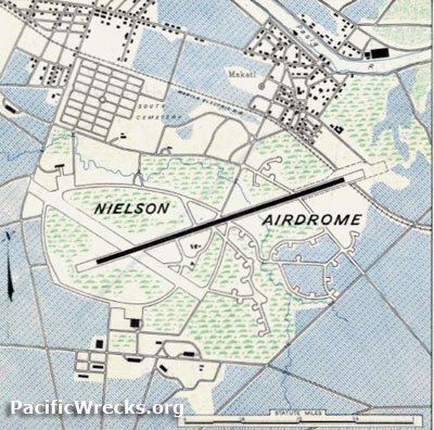 Nielson Field PacificWrecks Map of Nielson Field in Makati area of southern Manila